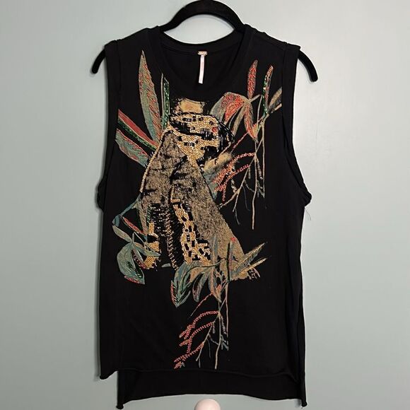 Free People Beaded Jungle Bay Split Side Top - Picture 4 of 11